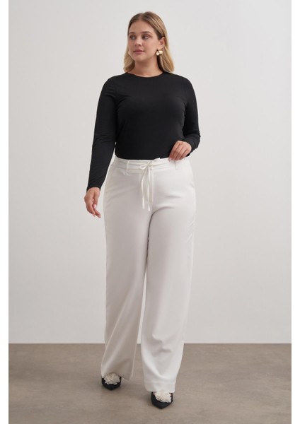 Beli Lastikli Geniş Paça Pantolon
