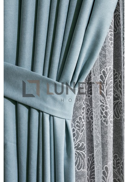 Kullanıma Hazır Mint Rengi Pilesiz Ekstraforlu Düz Dikim Fon Perde Tek Kanat 9244 fiyatları