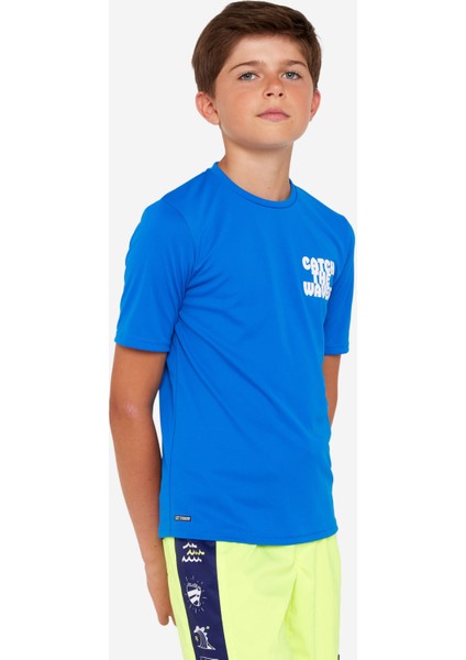 Olaian Çocuk Standart Kesim Uzun Kollu Uv Korumalı Tişört - Mavi - 100