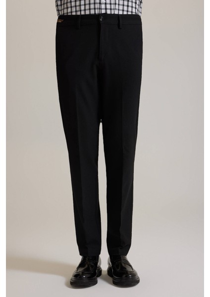 Erkek Siyah Regular Fit Yan Cepli Kışlık Kanvas Pantolon indirimleri