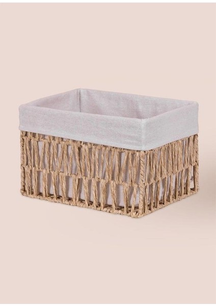 Cesta Hasır Organizer Sepet Naturel 30 x 22 x 19 cm SPT0082