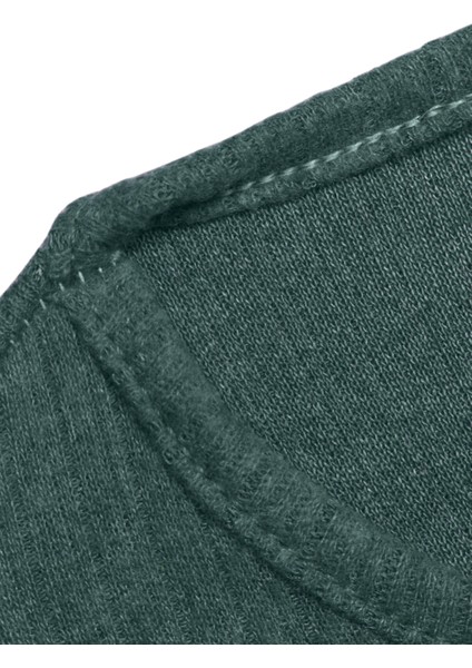 Ikili Kadın Rahat Pijama Takımı – Fitilli, Iç Göstermez, Koyu Yeşil modelleri