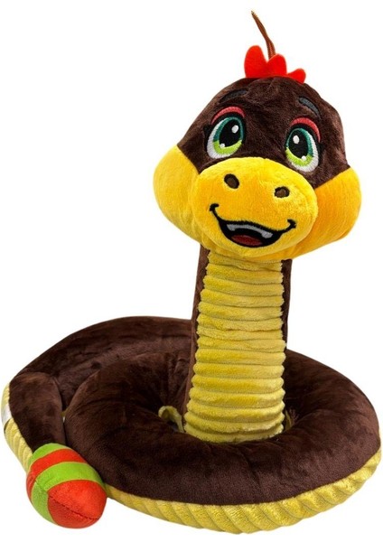 Peluş Çıngıraklı Yılan 32 cm 24272 Kahverengi