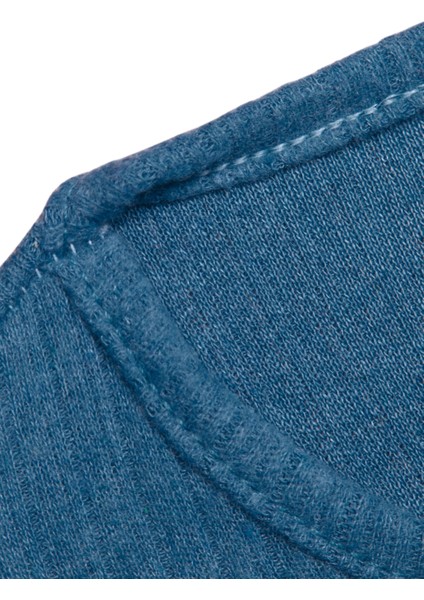 Ikili Kadın Rahat Pijama Takımı – Fitilli, Iç Göstermez, Petrol Mavisi modelleri