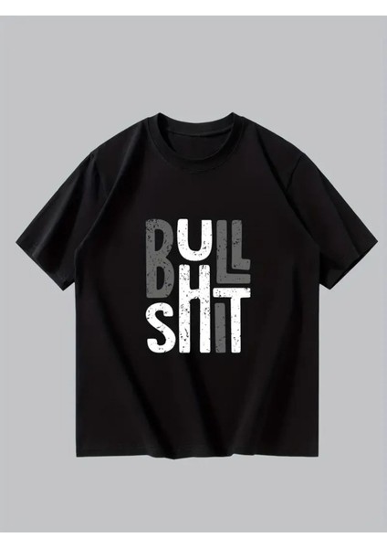 Erkek Bull Shıt Boğa Basklı T-Shirt Yeni Sezon Oversize Salaş modelleri