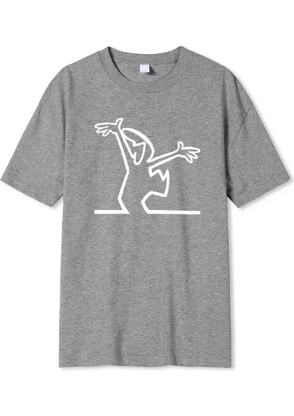Ünisex Bay Meraklı Basklı T-Shirt Yeni Sezon Oversize Salaş