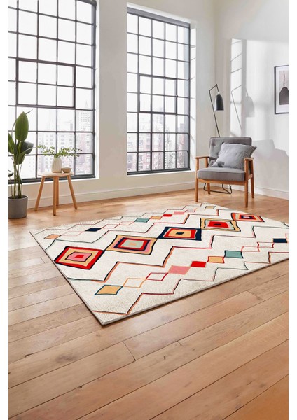 Baskılı Iskandinav Kilim Görünümlü Yıkanabilir Yolluk Mutfak Salon Halısı, Iskandinav-35-Renkli, fırsatları