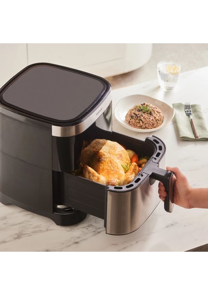 10 Farklı Pişirme Fonksiyonlu 9L Aile Boyu Geniş Kapasiteli Inox Airfryer + Onerous Hassas Tartı Hediye indirimleri