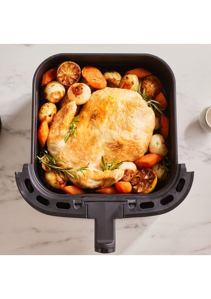 10 Farklı Pişirme Fonksiyonlu 9L Aile Boyu Geniş Kapasiteli Inox Airfryer + Onerous Hassas Tartı Hediye
