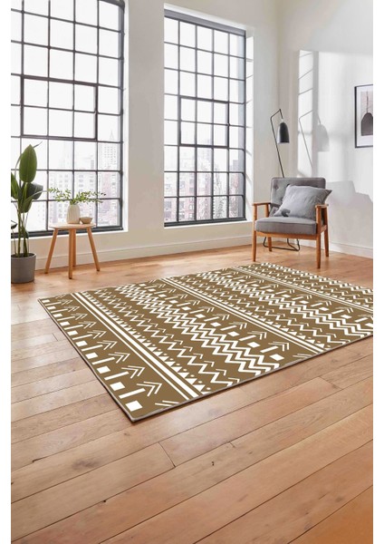 Baskılı Iskandinav Kilim Görünümlü Yıkanabilir Yolluk Mutfak Salon Halısı, Iskandinav-53-Bej, fırsatları