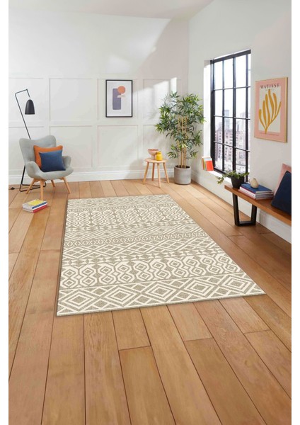 Baskılı Iskandinav Ahlat Model Yıkanabilir Yolluk Mutfak Salon Halısı, Iskandinav-41-Bej, indirimleri