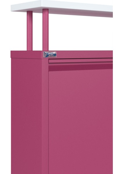 Tablalı 4'lü Metal Ayakkabılık - Pembe