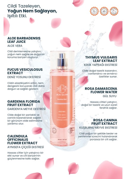 Rosedew Elixir - Gül Suyu & Bitki Özleri ile Nemlendirici Arındırıcı Besleyici Face Mist (Sprey)