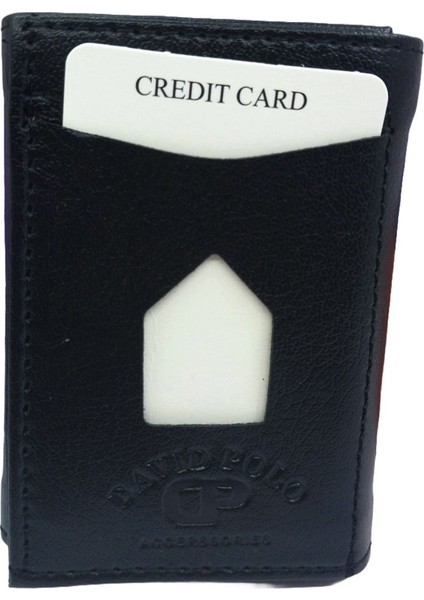 Erkek Mekanizmalı Siyah Cüzdan