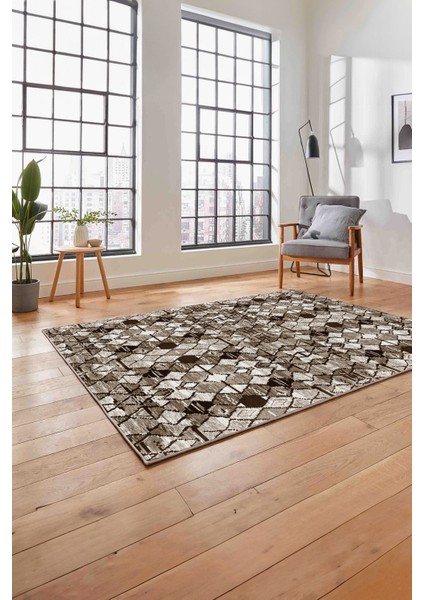 Baskılı Iskandinav Dörtgen Modelli Yıkanabilir Yolluk Mutfak Salon Halısı, Iskandinav-42-Kahve, fırsatları