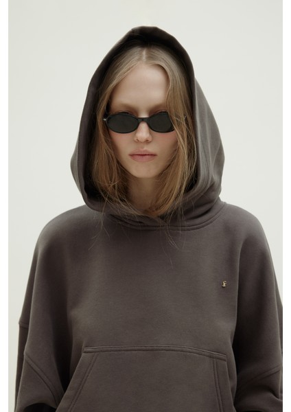 Kahverengi Hardy Kapüşonlu Sweatshirt