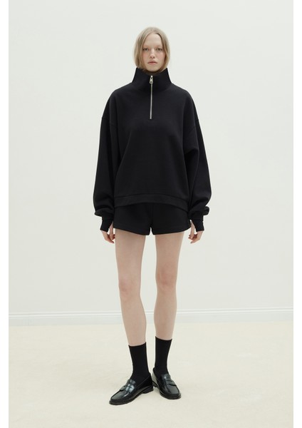 Siyah Low Oversize Sweat