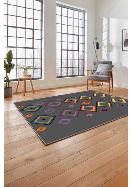 Baskılı Iskandinav Sade Modern Yıkanabilir Yolluk Mutfak Salon Halısı, Iskandinav-49-Gri, fırsatları