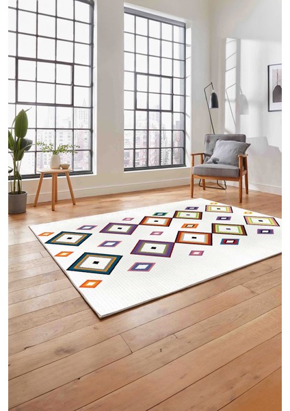 Baskılı Iskandinav Sade Modern Yıkanabilir Yolluk Mutfak Salon Halısı, Iskandinav-49-Beyaz, fırsatları
