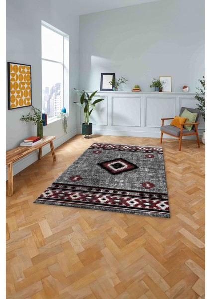 Dijital Baskılı Iskandinav Klasik Motif Yıkanabilir Yolluk Mutfak Salon Halısı, Iskandinav-56-Bordo, fiyatları