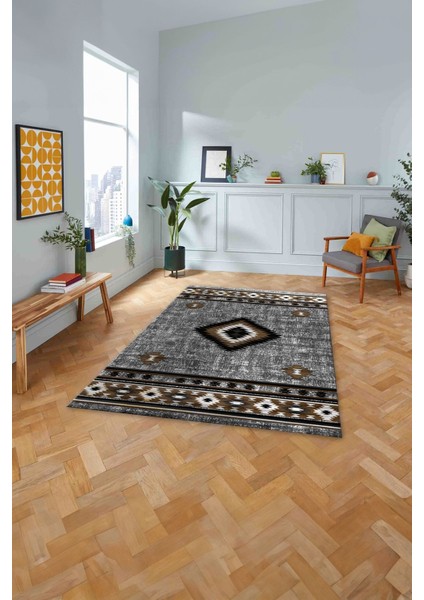Dijital Baskılı Iskandinav Klasik Motif Yıkanabilir Yolluk Mutfak Salon Halısı, Iskandinav-56-Kahve, fiyatları