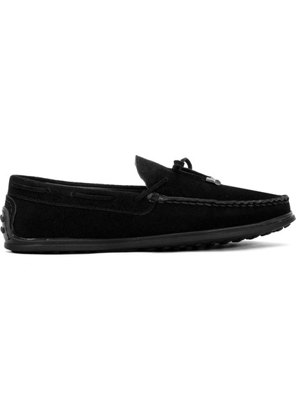 Elit ALF04S Erkek Hakiki Deri Loafer Ayakkabı Siyah