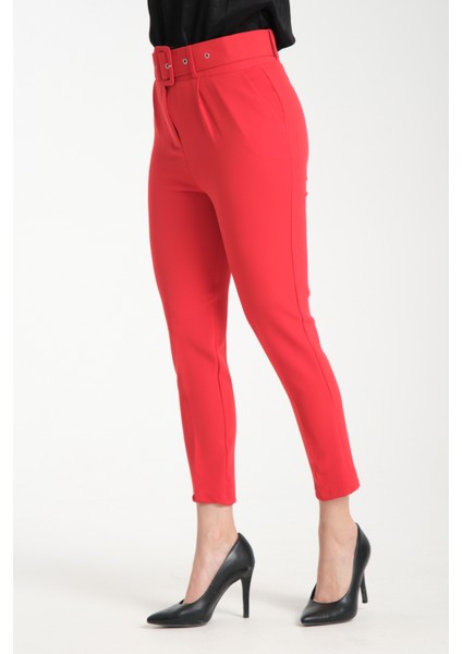 Kadın Kemerli Kumaş Pantolon 2988 modelleri