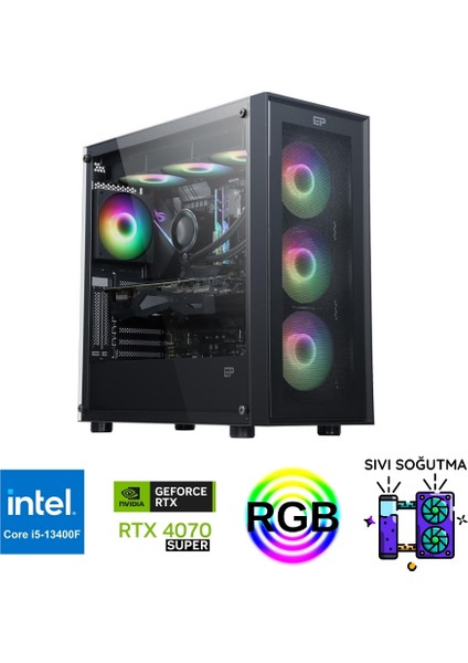 Intel I5 13400F RTX4070 Super 16G 1 Tb SSD Oyun Bilgisayarı