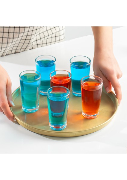 Glass 6591 Kahve Yanı Su Meşrubat Bardak Takımı 6lı Sunumluk Shot Bardağı Seti 100 cc