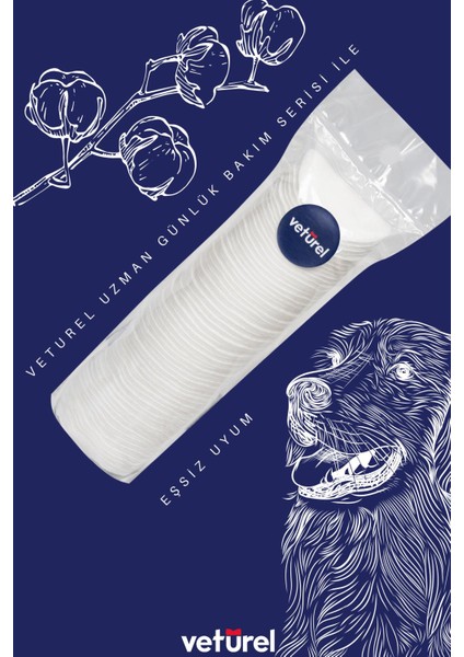 Köpek Kulak Temizleme Solüsyon Kir Koku Kulak Uyuzu 100ML Disk Pamuk 50LI