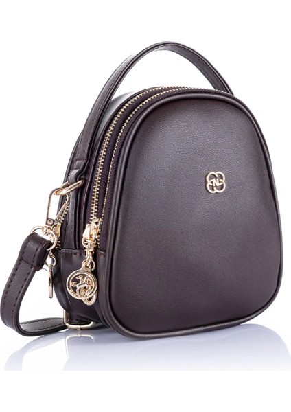 Vera Çanta Nas Bag Mini Kadın Çapraz Çanta Kahverengi Nova