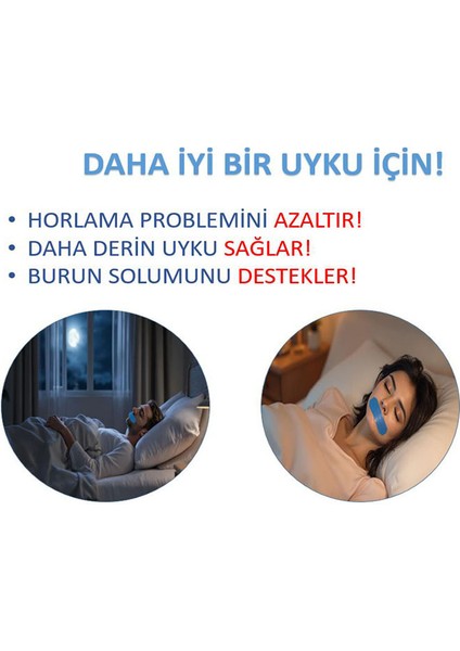 Ağız Bandı - 10 Adet, Pamuk Kumaş, Rahat Uyku