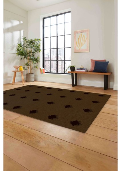 Dijital Baskılı Jüt Motifli Modern Yıkanabilir Yolluk Mutfak Salon Halısı, Jüt-36-Kahve, indirimleri