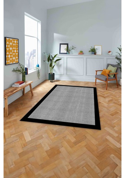 Dijital Baskılı Jüt Sade Model Yıkanabilir Yolluk Mutfak Salon Halısı, Jüt-21-Gri,