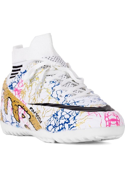 Air 565 Erkek Çoraplı Halı Saha Ayakkabısı Beyaz - Altın fiyatları