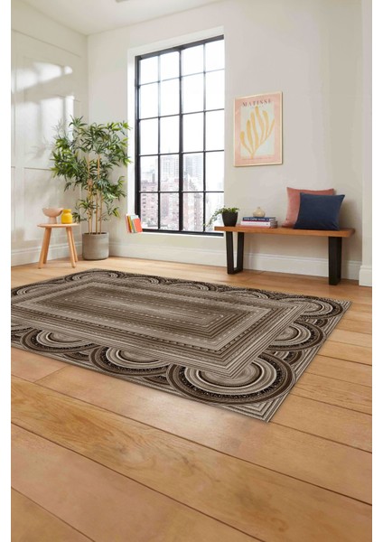 Dijital Baskılı Jüt Kilim Model Yıkanabilir Yolluk Mutfak Salon Halısı, Jüt-28-Kahve, indirimleri