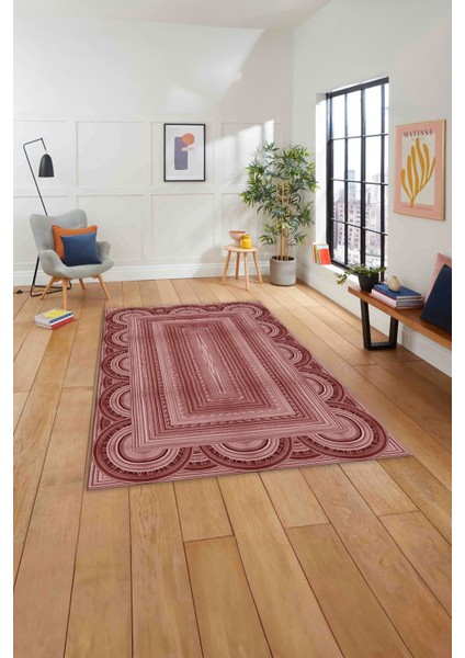 Dijital Baskılı Jüt Kilim Model Yıkanabilir Yolluk Mutfak Salon Halısı, Jüt-28-Bordo, fırsatları