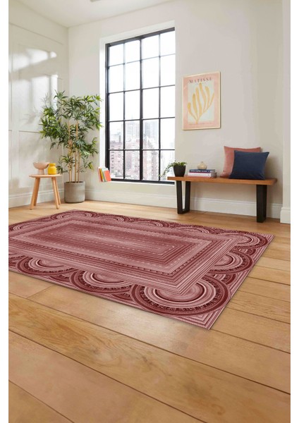 Dijital Baskılı Jüt Kilim Model Yıkanabilir Yolluk Mutfak Salon Halısı, Jüt-28-Bordo, indirimleri