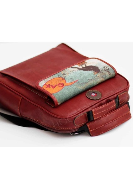 Karga Figürlü Unisex Canta Hem Sırt Hem Capraz Hem Elde Etnik Bohem Style - Bordo fırsatları