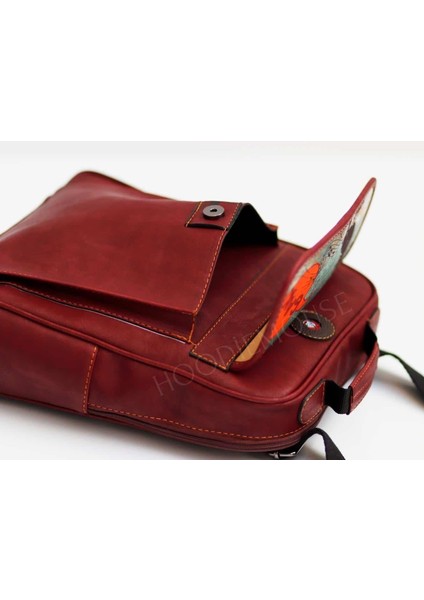 Karga Figürlü Unisex Canta Hem Sırt Hem Capraz Hem Elde Etnik Bohem Style - Bordo indirimleri