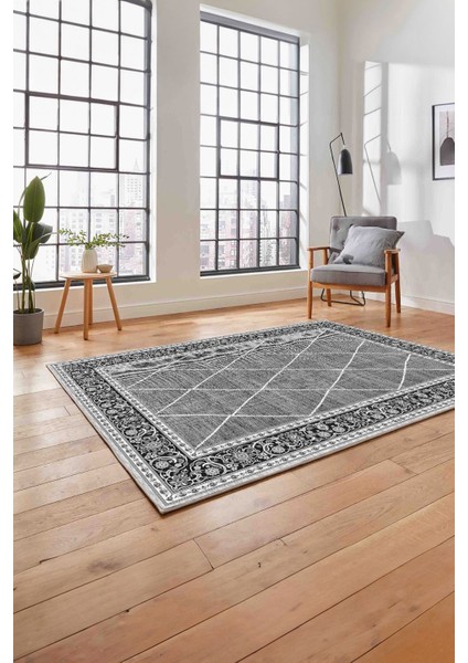 Dijital Baskılı Jüt Geometrik Model Yıkanabilir Yolluk Mutfak Salon Halısı, Jüt-31-Gri, modelleri
