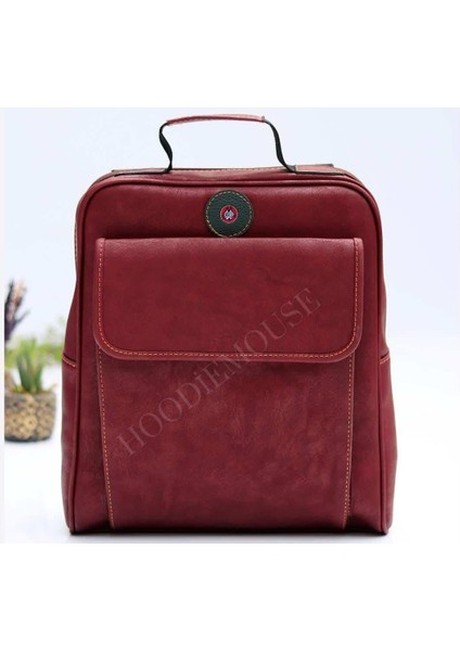 Sade Desen Unisex Canta Hem Sırt Hem Capraz Hem Elde Etnik Bohem Style - Bordo indirimleri