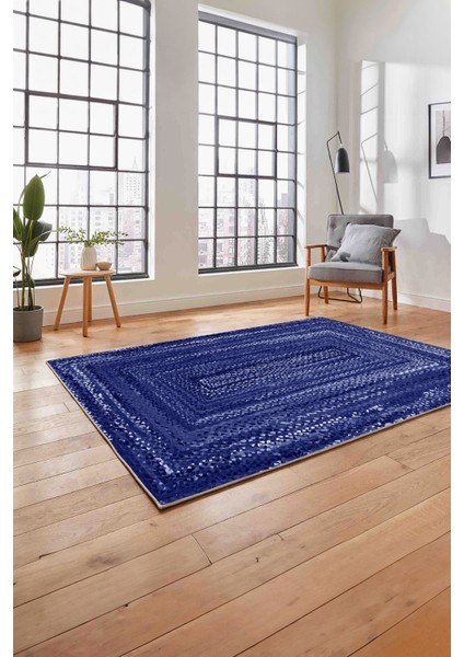 Dijital Baskılı Jüt Dörtgen Model Yıkanabilir Yolluk Mutfak Salon Halısı, Jüt-30-Lacivert, modelleri