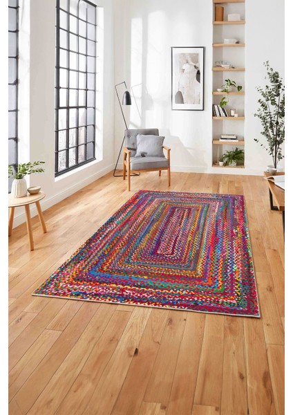 Dijital Baskılı Jüt Dörtgen Model Yıkanabilir Yolluk Mutfak Salon Halısı, Jüt-30-Renkli, fiyatları