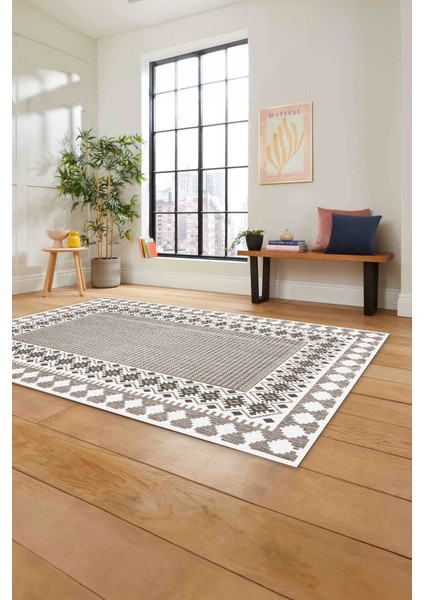 Dijital Baskılı Jüt Kilim Motifli Yıkanabilir Yolluk Mutfak Salon Halısı, Jüt-33-Vizon, indirimleri