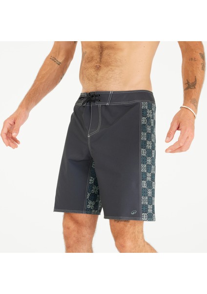 Olaian Erkek Uzun 19" Deniz Şortu/ Boardshort - Siyah - 500 ARCH TAOW
