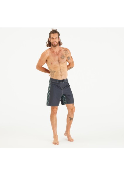 Olaian Erkek Uzun 19" Deniz Şortu/ Boardshort - Siyah - 500 ARCH TAOW fiyatları