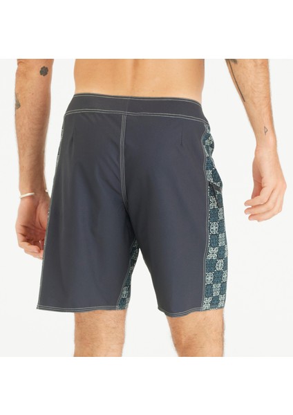 Olaian Erkek Uzun 19" Deniz Şortu/ Boardshort - Siyah - 500 ARCH TAOW fırsatları