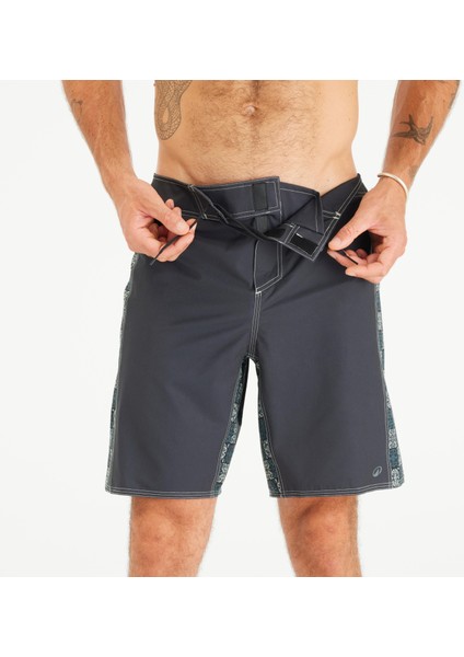 Olaian Erkek Uzun 19" Deniz Şortu/ Boardshort - Siyah - 500 ARCH TAOW indirimleri