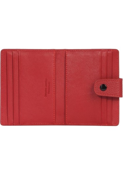 Unisex Hakiki Deri Küçük Boy Kartlık - 2513 - Kırmızı fiyatları